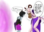  daemonette demon demon_girl deviantart dialogue horns long_hair slaanesh techmaguskhobotov warhammer_(franchise) warhammer_40k white_hair 