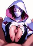  ai_generated big_breasts bodysuit hood hoodie marvel marvel_comics mask masked masked_female older older_female paizuri penis_between_breasts spider-gwen spider-man:_into_the_spider-verse spider-verse torn_clothes young_adult young_adult_female young_adult_woman 