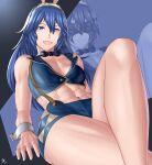  1girl 1girl 1girl abs alluring arcedo athletic_female bare_midriff bare_thighs blue_eyes blue_hair breasts bunny_ears bunny_girl bunnysuit crossed_legs female_abs female_only fire_emblem fire_emblem_awakening fit_female hair_between_eyes long_hair looking_at_viewer lucina lucina_(fire_emblem) midriff nintendo open_mouth shorts sitting small_breasts smile symbol-shaped_pupils thick_thighs thighs wrist_cuffs 