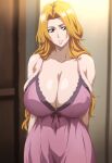  1girl ai_generated big_breasts bleach blue_eyes breasts breasts_bigger_than_head female_focus gigantic_breasts high_res long_hair massive_breasts matsumoto_rangiku mature mature_female mature_woman nai_diffusion orange_hair patreon patreon_paid patreon_reward solo_female stable_diffusion tofuro wavy_hair 