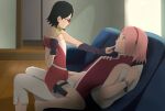  2_girls black_hair boruto:_naruto_next_generations glasses horny incest mother_&amp;_daughter naughty_face optimystic11 pink_hair sakura_haruno sarada_uchiha surprised you_gonna_get_raped yuri 