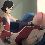  2_girls black_hair boruto:_naruto_next_generations glasses horny incest mother_&amp;_daughter naughty_face optimystic11 pink_hair sakura_haruno sarada_uchiha surprised you_gonna_get_raped yuri 