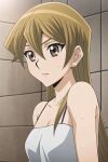  1girl ai_art ai_generated alexis_rhodes bare_shoulders long_hair sweat sweatdrop yu-gi-oh! yu-gi-oh!_gx 