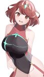 1girl 1girl 1girl alluring bikini breasts core_crystal female_only milf monolith_soft nintendo one-piece_bikini pyra red_hair sui_2772 swimsuit xenoblade_(series) xenoblade_chronicles_2