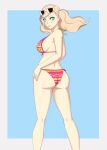 1girl alluring ann_takamaki atlus bare_legs big_ass big_breasts big_breasts bikini blonde_hair blue_eyes breasts cleavage eyewear_on_head nahone_peko persona persona_5 sunglasses sunglasses_on_head swimsuit teen thick_thighs thin_waist tongue twin_tails wide_hips