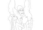 abs armpit_licking ben_10:_alien_force biceps big_muscles bodybuilder canon_couple gwen_tennyson handsome heart-shaped_pupils hunk kevin_levin lineart muscle muscle_worship muscular_armpits muscular_male straight