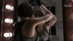  16:9 16:9_aspect_ratio 1girl 3d 3d_(artwork) 4k brown_hair dirty dirty_clothing dirty_skin fingerless_gloves gloves indoors jill_valentine jill_valentine_(sasha_zotova) lights looking_away medium_hair mirror mirror_reflection necklace nsfw_version_available patreon patreon_username reflection roosterart shoulders standing subscribestar subscribestar_username video_game video_game_character video_game_franchise window 