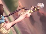 2girls blonde_hair cassandra_alexandra feet female femdom foot_on_head isabella_valentine maku_(l-u) multiple_girls soul_calibur soul_calibur_iv toes yuri