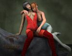  2girls 3d black-kat-3d-studio breasts clothing duo female_only pubic_hair vulva 