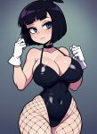  1girl adult_swim ai_generated big_breasts bunny_girl bunnysuit creepy_susie fishnet_legwear fishnets goth goth_girl the_oblongs 