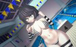  1girl adult_swim big_breasts creepy_susie goth goth_girl koikatsu looking_at_viewer swimming_pool the_oblongs 