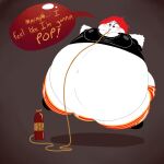  1girl full_body_inflation goth goth_girl huge_belly inflation panties plump ruby_gloom ruby_gloom_(character) striped_legwear 