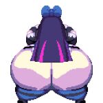  1girl ass back_view big_belly big_breasts fat_ass gif huge_ass no_panties panty_&amp;amp;_stocking_with_garterbelt pixel_art plump stocking_(psg) stocking_anarchy thick_thighs twerking 