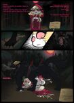 1boy 1girl angry artblush big_breasts blonde_hair broken_mask cosplay forest frown hazbin_hotel instant_loss_2koma katie_killjoy_(hazbin_hotel) little_red_riding_hood_(copyright) male night sex shock sign skinny smooth_skin tom_trench_(hazbin_hotel) vivienne_medrano werewolf