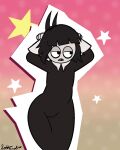 1girl adult_swim annoyed big_hips caramelldansen creepy_susie cute goth goth_girl loop moe sethanol swaying_hips the_oblongs video webm