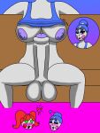  1futa 1girl ballora balls big_penis bra breasts circus_baby erection five_nights_at_freddy&amp;#039;s five_nights_at_freddy&amp;#039;s:_sister_location futanari heart heart-shaped_pupils penis sitting wink 