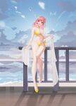  1girl alluring bikini dead_or_alive dead_or_alive_6 dead_or_alive_xtreme dead_or_alive_xtreme_2 dead_or_alive_xtreme_3_fortune dead_or_alive_xtreme_beach_volleyball dead_or_alive_xtreme_venus_vacation high_heels honoka honoka_(doa) magenta_eyes outside pink_hair spencer_eri_sawamura tecmo 