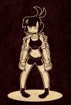  1girl adult_swim big_breasts boxing_gloves creepy_susie crop_top goth goth_girl midriff standing the_oblongs 