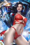  ayyasap cards dc_comics dc_comics lingerie red_bra red_lingerie red_panties zatanna zatanna_zatara 