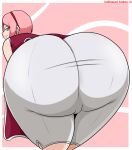  ass ass_focus mature_female medium_hair pervert pervert_female pink_hair sakura_haruno sexually_suggestive short_hair smile 