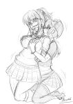  2_girls female_only groping groping_breasts kokoa_shuzen kurumu_kurono natsumemetalsonic rosario_+_vampire rosario_to_vampire sketch yuri 