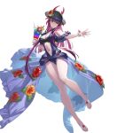 1girl 1girl alluring bare_shoulders bikini black_headwear bracelet breasts cleavage closed_mouth cuboon cup drinking_glass drinking_straw feet female_focus fire_emblem fire_emblem_engage fire_emblem_heroes flower frills full_body hat hibiscus high_heel_sandals high_res holding holding_cup ivy_(fire_emblem) jewelry legs lips long_hair matching_hair/eyes medium_breasts mole mole_on_cheek mole_under_mouth navel nintendo non-web_source official_art one-piece_bikini purple_eyes purple_hair sandals see-through stomach swimsuit toeless_footwear toenails toes transparent_background tropical_drink white_footwear