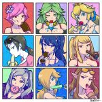  akairiot animal_crossing between_breasts female_only fire_emblem kid_icarus lucina metroid palutena popsicle princess_peach princess_zelda rosalina samus_aran sexually_suggestive super_mario_bros. super_smash_bros. villager_(animal_crossing) wii_fit wii_fit_trainer 