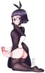 creepy_susie dress_lift futanari goth lifting_dress masturbation no_testicles pussy ribbon the_oblongs white_skin