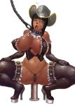 ahegao anal areola_slip areolae bdsm black_panties breasts chains collar covered_nipples cowboy_hat cowgirl cum dark_skin dildo_in_ass elbow_gloves erect_nipples facial g-string gloves hat high_heels huge_breasts large_breasts latina legs nico_robin nico_robin_(cosplay) nipples one_piece panties pussy slave squatting thick_thighs thighs thong uncensored underwear yamada_shiguma