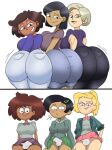  3_girls 3futas amphibia anne_boonchuy ass ass_awe big_ass big_ass blush bulge erection erection_under_clothes futanari gigantic_ass gigantic_booty gigantic_butt huge_ass huge_ass incest jeans luzi_boi_(artist) marcy_wu milf mother_&amp;_daughter mrs._boonchuy mrs._waybright mrs._wu multiple_females multiple_futa multiple_girls oum_boonchuy penis sasha_waybright teasing twerking 