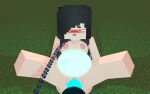  1girl belly_inflation black_hair blush breasts chained collar cum_inside cumflation dickgirl_penetrating fucked glowing_penis minecraft minecraft_mob minecraft_xxx penis pussy red_eyes sex sex_slave sexy_body sexy_breasts warden_(minecraft) 