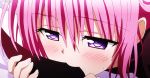 blush checkered checkered_floor gif masturbation momo_velia_deviluke multiple_girls nana_asta_deviluke o_o photo_(object) pink_hair purple_eyes sliding_doors surprised tail to_love-ru to_love-ru_darkness