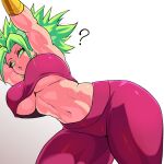  1girl big_breasts bitch breasts caulifla cleavage dragon_ball dragon_ball_super dragon_ball_z earrings female_focus female_pervert fusion green_eyes green_hair hooker jewelry kale_(dragon_ball) kefla_(dragon_ball) kiwiartsu legendary_super_saiyan looking_at_viewer looking_back navel pervert potara potara_earrings potara_fusion presenting prostitute prostitution sexually_suggestive solo_focus super_saiyan super_saiyan_2 thick_thighs thighs under_boob universe_6/universe_7 universe_6_girls wide_hips 