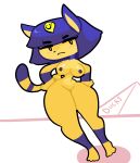  1girl animal_crossing ankha ankha_(animal_crossing) blush breasts cat_girl diicks_(artist) egyptian egyptian_female female_focus female_only furry furry_female furry_only nintendo thighs 