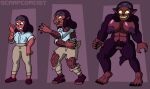  cartoon_network milf priyanka_maheswaran scrapcorcist steven_universe transformation werewolf 