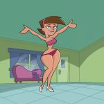 aged_up big_ass big_breasts big_breasts blue_eyes brown_hair earring earrings gearfou genderswap genderswap_(mtf) large_ass milf nickelodeon pearl_necklace swimsuit the_fairly_oddparents thick_thighs timantha timmy_turner wide_hips