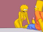  bart_simpson breasts brother_and_sister erection evilweazel_(artist) lisa_simpson nude the_simpsons 