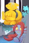 2_girls 2d 2d_(artwork) alphyne alphys anthro anthro_only ass bathing blue_body blue_skin blush breasts buckteeth canon_couple chubby chubby_anthro chubby_female closed_eyes commission commission_art couple digital_media_(artwork) dinosaur dinosaur_girl duo ear_fins female_anthro female_only fins fish fish_girl flower hair head_fins lizard lizard_girl lizard_tail long_hair marine monster monster_girl navel nipples no_eyepatch non-mammal_breasts non-mammal_navel nude nude_anthro nude_female outside partially_submerged ponytail pussy red_hair red_ponytail reptile reptile_girl reptile_tail rock scalie sharp_teeth shortstack slit_pupils stone tail tank_top teeth undertale undertale_(series) undyne unphys video_game_character video_games watching water waterfall wet yellow_body yellow_sclera yellow_skin yellow_teeth yuri zwagyzins