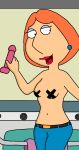  breasts dildo family_guy ibispaintx lois_griffin nipple_tape pasties 