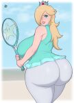 1girl ass_focus backboob big_ass big_breasts bimbo blonde_hair blue_eyes bubble_ass bubble_butt clothed crown hair_over_one_eye huge_ass huge_breasts insanely_hot large_ass long_hair looking_at_viewer mario_(series) mario_tennis milf nail_polish nintendo nude painted_nails rosalina seductive seductive_look seductive_smile sexy sexy_ass sexy_body sexy_breasts sexy_milf sidelocks smelly_ass teasing tennis_racket thick_ass thick_thighs truewaifu voluptuous wide_hips