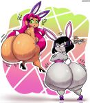  2_girls 2girls alien alien_girl alien_humanoid ass big_ass big_balls big_penis blush bottom_heavy bubble_ass bunny_ears bunny_tail bunnysuit cartoon_network dat_ass dc_comics demon demon_girl fat_ass female female_focus female_only green_eyes grey_body grey_skin high_heels hips huge_ass humanoid koriand&#039;r large_ass looking_back older older_female purple_hair rachel_roth raven_(dc) red_hair starfire sweat sweaty_butt tamaranean teen_titans teen_titans_go thedeathcrow05 thick_ass thick_thighs thighs wide_hips young_adult young_adult_female young_adult_woman 