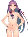  1girl angry blush cookie_(touhou) micro_bikini midriff nucky☆ patchouli_knowledge purple_eyes purple_hair see-through small_breasts taisa_(cookie) touhou 