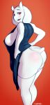 1girl 2010s 2015 2d 2d_(artwork) anthro anthro_only artist_name ass bad_id bad_tumblr_id big_breasts boss_monster breasts caprine clothing digital_media_(artwork) female_anthro female_only flashing flashing_ass floppy_ears fur furry furry_female furry_only goat goat_ears goat_girl goat_horns horns mammal mature mature_anthro mature_female milf monster monster_girl nipples nude orange_background panties panties_down side sideboob simple_background solo_anthro solo_female tail tail_tuft toriel tsudamaku undertale undertale_(series) underwear video_game_character video_games white_body white_fur