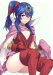  1girl alluring ameno_(a_meno0) blue_hair breasts elf fire_emblem fire_emblem_awakening lucina lucina_(fire_emblem) nintendo ponytail thighs tiki_(adult)_(fire_emblem) tiki_(adult)_(fire_emblem)_(cosplay) 