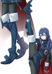  1girl 1girl 1girl alluring ameno_(a_meno0) ass belt blue_eyes blue_hair boots breasts cape female_only fingerless_gloves fire_emblem fire_emblem_awakening gloves hair_between_eyes leg_grab leg_lift long_sleeves looking_at_viewer lucina lucina_(fire_emblem) multiple_views nintendo pantyhose small_breasts split standing standing_on_one_leg standing_split sweater symbol-shaped_pupils thigh_high_boots thighs tiara white_background wrist_cuffs 