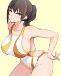 1girl alluring big_breasts bikini black_and_brown_hair blue_eyes dead_or_alive dead_or_alive_xtreme dead_or_alive_xtreme_2 dead_or_alive_xtreme_3 dead_or_alive_xtreme_3_fortune dead_or_alive_xtreme_beach_volleyball dead_or_alive_xtreme_venus_vacation konishiki_(52siki) nanami_(doa) one-piece_bikini tecmo