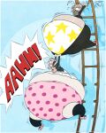  1boy 1girl bottom_heavy climbing climbing_ladder danganronpa femboy fujisaki_chihiro huge_ass panties scrumdiddlyumptious2 