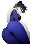  1girl alluring ass black_and_red_hair clothed inuyasha medium_breasts purple_hair setsuna_(yashahime) yashahime:_princess_half-demon 