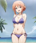  1girl alluring beach big_breasts blue_sky cleavage milf ocean yahari_ore_no_seishun_lovecome_wa_machigatteiru. yuigahama_yui&#039;s_mother zengai 