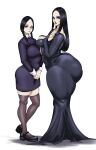 2_girls mature_female milf morticia_addams mother_&_daughter sundown sunnysundown the_addams_family wednesday_addams